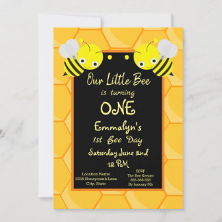 Honey zum ersten Mal zum Geburtstag Einladung