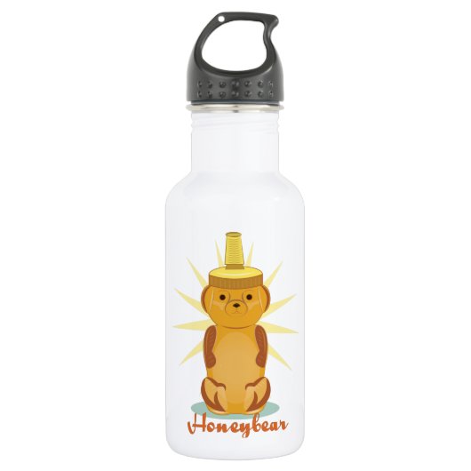 Honeybear Glas Trinkflasche (Vorderseite)