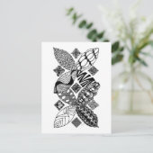 Honeybee - Abstrakt Art Postcard Postkarte (Stehend Vorderseite)