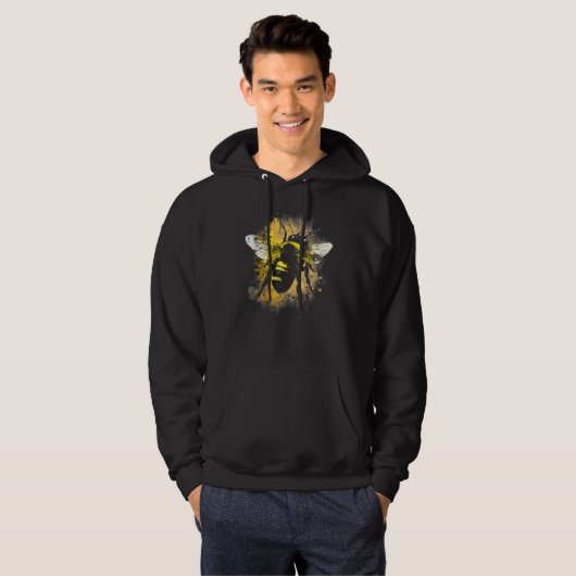 Honeybee and bumble bee for American hive beekeepe Hoodie (Vorne ganz)