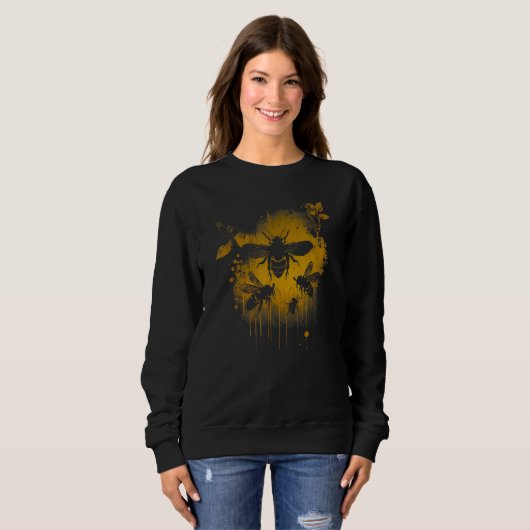 Honeybee and bumble bee for American hive beekeepe Sweatshirt (Vorne ganz)