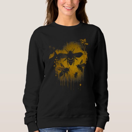 Honeybee and bumble bee for American hive beekeepe Sweatshirt (Vorderseite)
