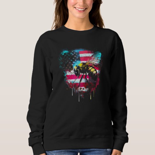 Honeybee and bumble bee for American hive beekeepe Sweatshirt (Vorderseite)