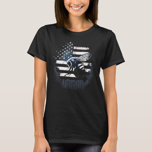 Honeybee and bumble bee for American hive beekeepe T-Shirt (Vorderseite)