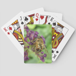 Honeybee and Purple Flowers Playing Cards Spielkarten