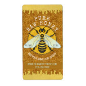 Honeybee Apiary Honey Jar Labels | Honigwabenbiene (Vorne)