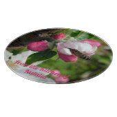 Honeybee & Apple Blossom Glass Cutting Board Schneidebrett (Ecke)
