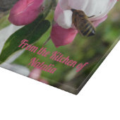 Honeybee & Apple Blossom Glass Cutting Board Schneidebrett (Ecke)
