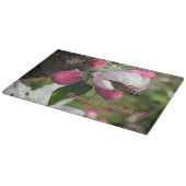Honeybee & Apple Blossom Glass Cutting Board Schneidebrett (Ecke)