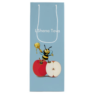 Honeybee Apple Rosh HaShana Geschenktüte Für Weinflaschen