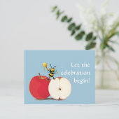 Honeybee Apple Rosh HaShana Postkarte (Stehend Vorderseite)