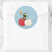 Honeybee Apple Rosh HaShana Runder Aufkleber (Tasche)