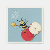 Honeybee Apple Rosh HaShana Serviette (Vorderseite)