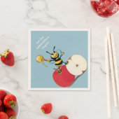 Honeybee Apple Rosh HaShana Serviette (Beispiel)