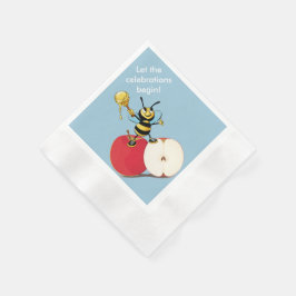Honeybee Apple Rosh HaShana Serviette