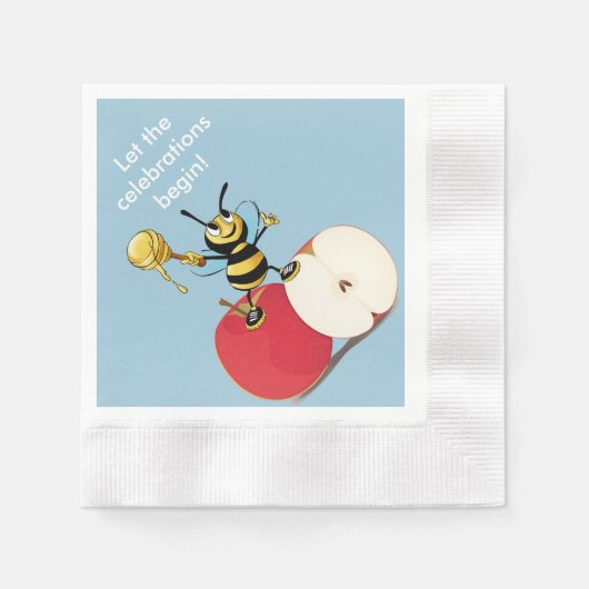 Honeybee Apple Rosh HaShana Serviette (Vorderseite)