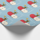 Honeybee Apple Rosh HaShana Wrapping Paper Geschenkpapier (Ecke)