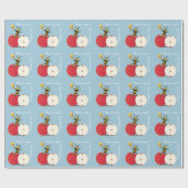 Honeybee Apple Rosh HaShana Wrapping Paper Geschenkpapier (Flach)