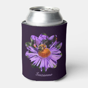 Honeybee Aster Blume Natur Personalisiert Dosenkühler