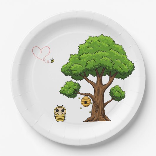 Honeybee Baby Shower Paper Teller (Vorderseite)