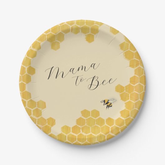 Honeybee Baby Shower Paper Teller (Vorderseite)
