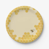 Honeybee Baby Shower Pappteller (Vorderseite)