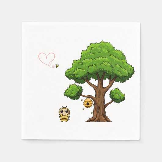 Honeybee Baby Showpaper Napkins Serviette (Vorderseite)