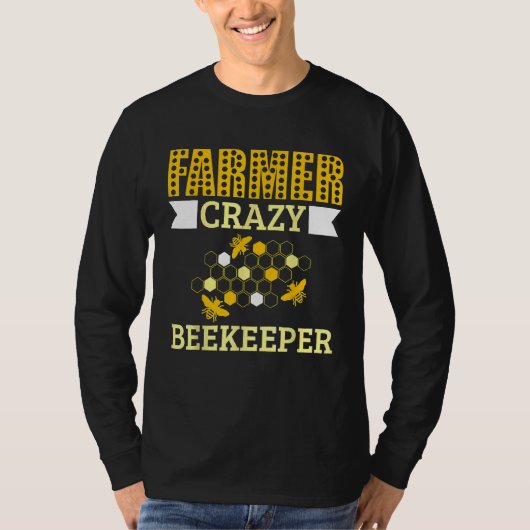 Honeybee Bauer Crazy Beekeeper T-Shirt (Vorderseite)