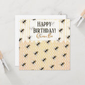 Honeybee Beehive | Geburtskarte Karte (Vorderseite/Rückseite Beispiel)