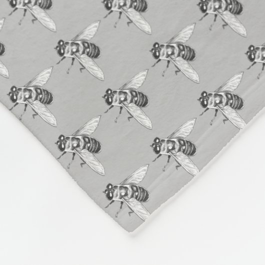 Honeybee Blanket Niedliche Bienenart Fleece Blanke (Ecke)