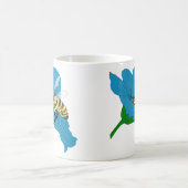 Honeybee Blue Blume Illustration Kaffeetasse (Mittel)