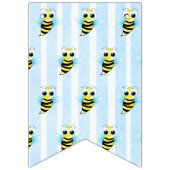 Honeybee Bumblebee Honeycomb Blue Boy Baby Dusche Wimpelkette (Erste Fahne)