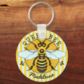Honeybee Bumblebee Queen Bee Honey | PERSONALISIER Schlüsselanhänger (Vorderseite)