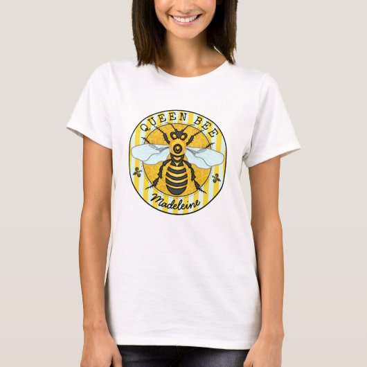 Honeybee Bumblebee Queen Bee Honey | PERSONALISIER T-Shirt (Vorderseite)