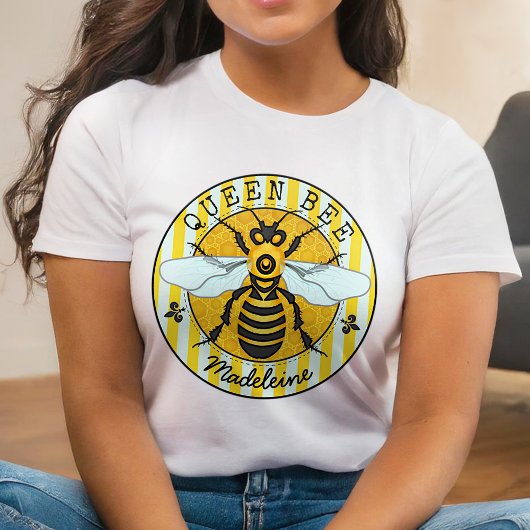 Honeybee Bumblebee Queen Bee Honey | PERSONALISIER T-Shirt