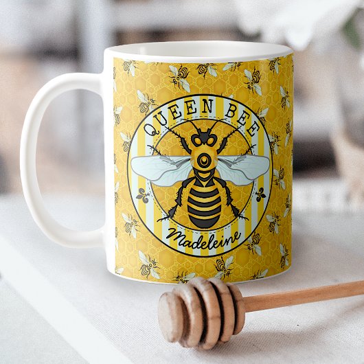 Honeybee Bumblebee Queen Bee Hübsch | PERSONALISIE Kaffeetasse