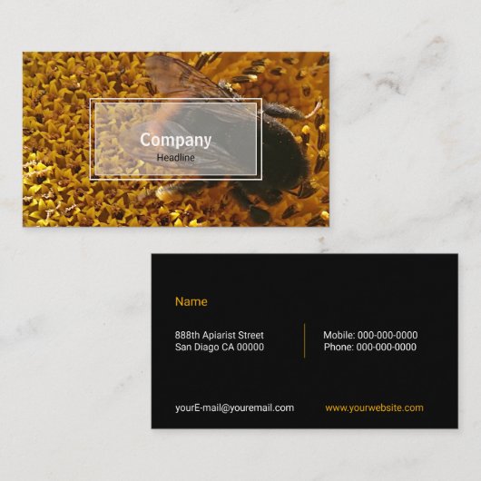 Honeybee Business Card Visitenkarte (Vorne/Hinten)
