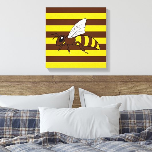 Honeybee Canvas Print Leinwanddruck (Insitu (Schlafzimmer))