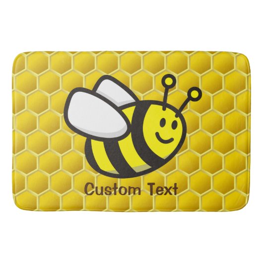 Honeybee-Cartoon Badematte (Vorderseite)