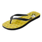 Honeybee-Cartoon Badesandalen (Schrägansicht)