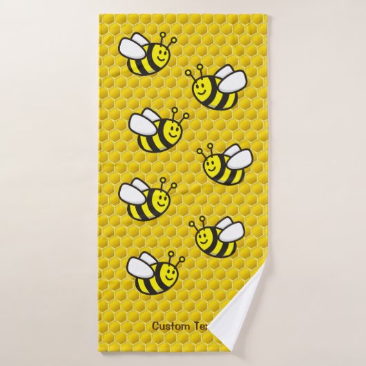 Honeybee-Cartoon Badhandtuch Set (Badehandtuch)