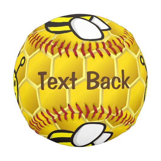 Honeybee-Cartoon Baseball (Rückseite)