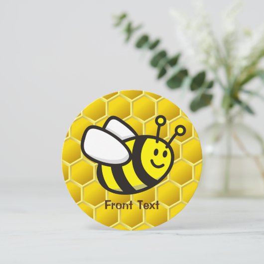 Honeybee-Cartoon Einladung (Stehend Vorderseite)