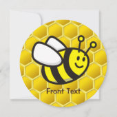 Honeybee-Cartoon Einladung (Vorderseite)