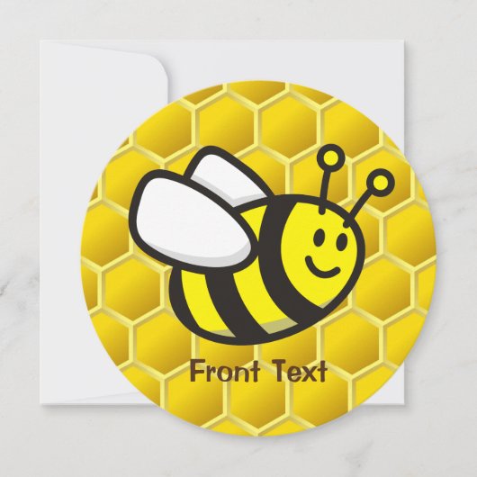 Honeybee-Cartoon Einladung (Vorderseite)