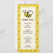 Honeybee-Cartoon Einladung (Rückseite)