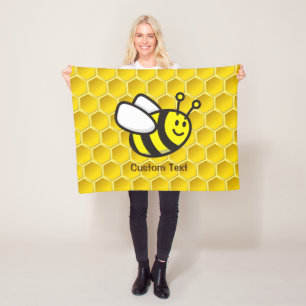 Honeybee-Cartoon Fleecedecke
