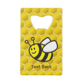 Honeybee-Cartoon Geldbeutel Flaschenöffner (Rückseite)