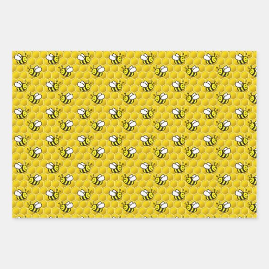 Honeybee-Cartoon Geschenkpapier Set (Vorderseite 3)