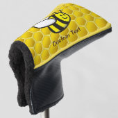 Honeybee-Cartoon Golf Headcover (3/4 Vorderseite)